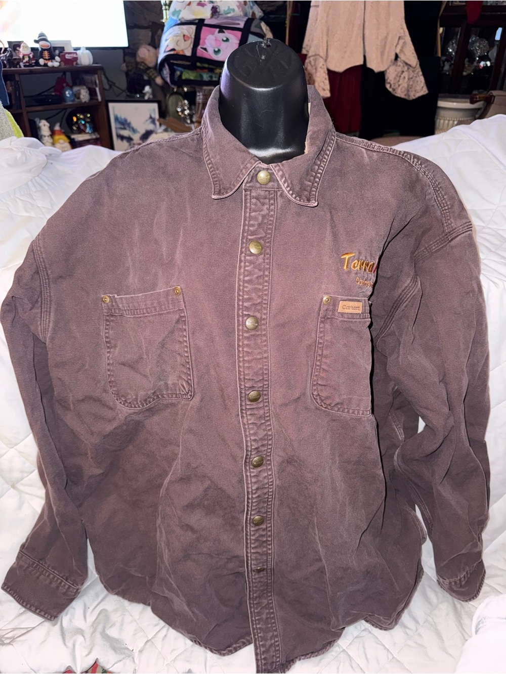 Carhartt Chore Jacket Canvas Barn Coat Flannel Lined